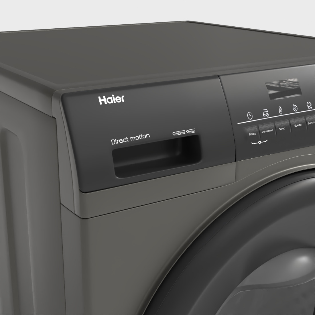 HAIER WASHING MACHINE Low-poly 3D model_5