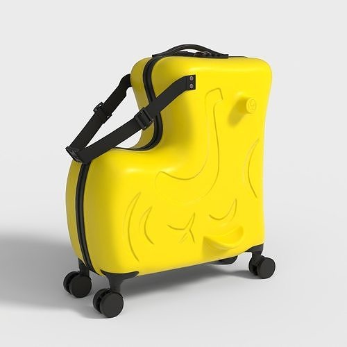 CHILD ROLLING SUITCASE Low-poly 3D model