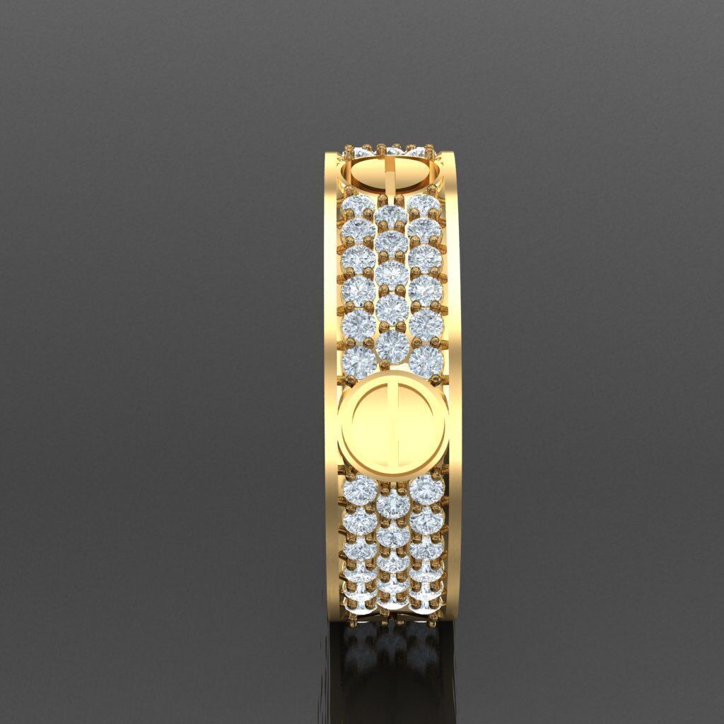 Modern Men Ring 3D CAD File 6MR063 3D print model_13