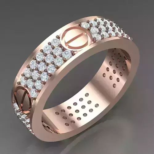 Modern Men Ring 3D CAD File 6MR063