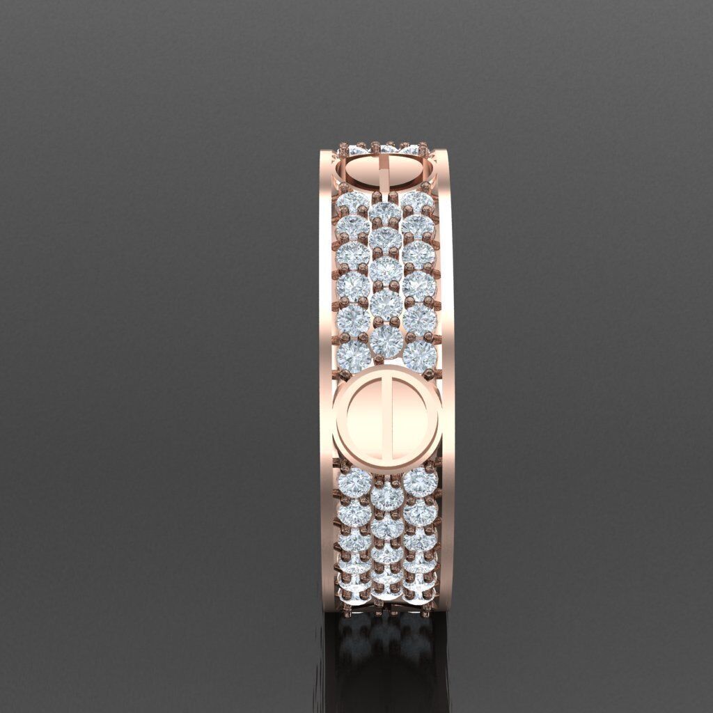 Modern Men Ring 3D CAD File 6MR063 3D print model_12