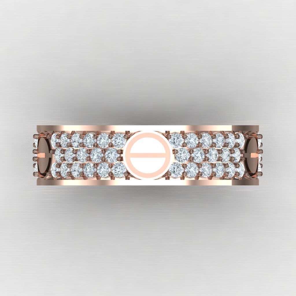 Modern Men Ring 3D CAD File 6MR063 3D print model_9