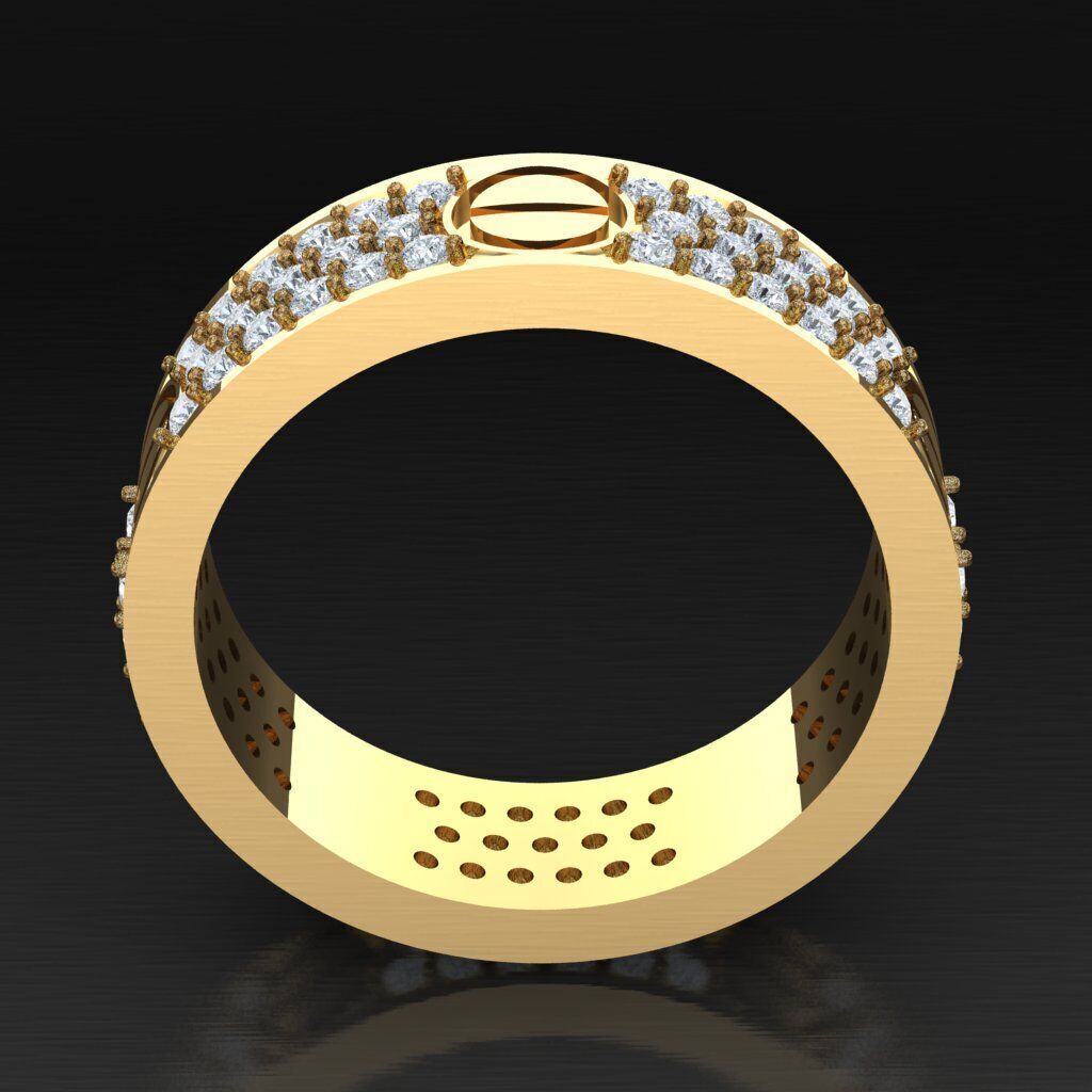 Modern Men Ring 3D CAD File 6MR063 3D print model_4