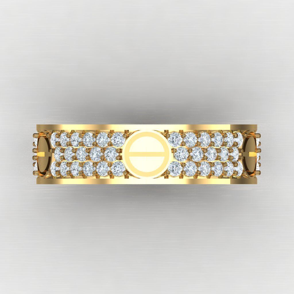 Modern Men Ring 3D CAD File 6MR063 3D print model_10