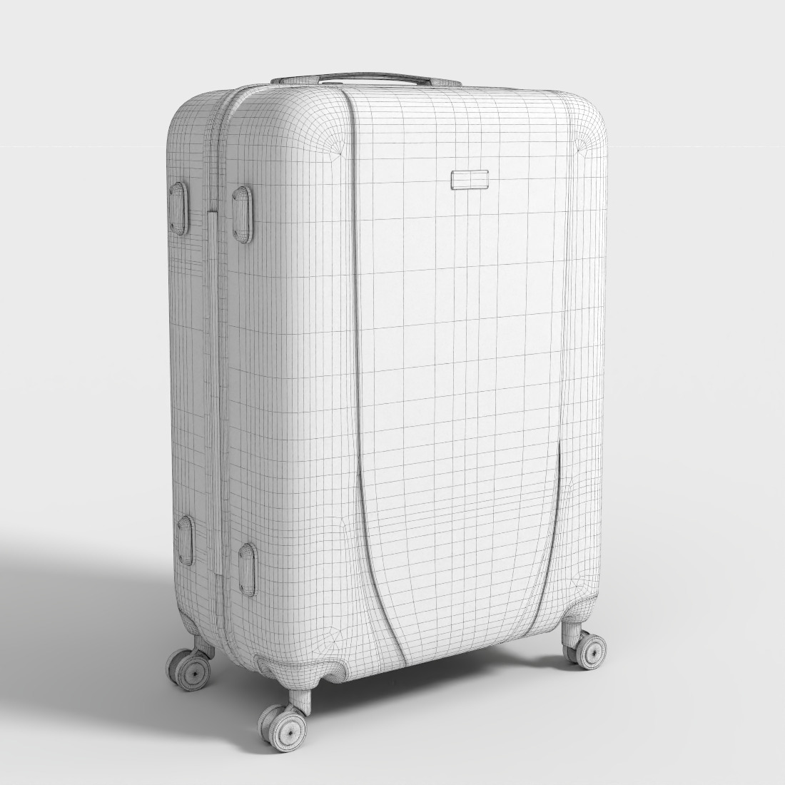 MEDIUM SIZE SUITCASE Low-poly 3D model_8