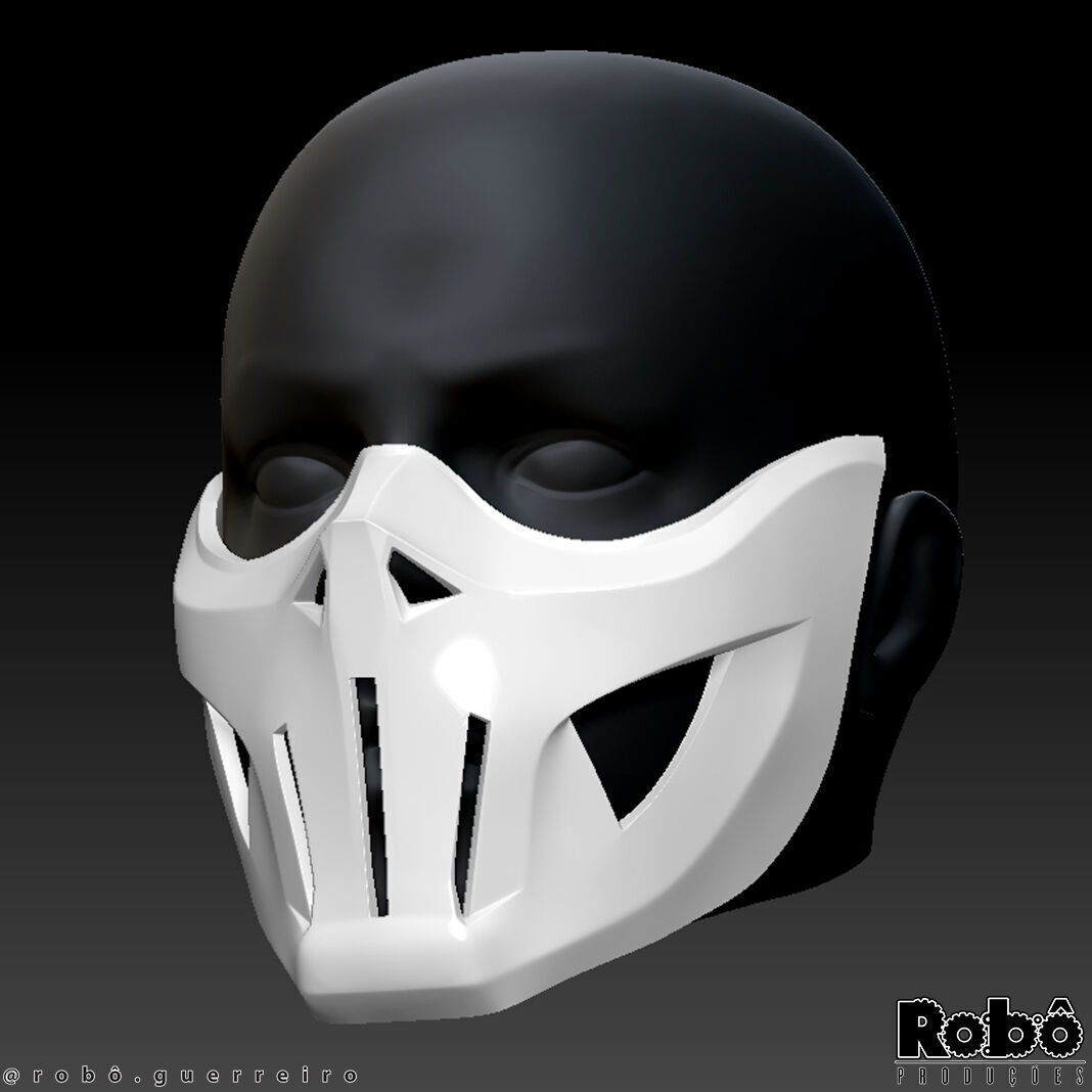 Robot ZERO Cyberpunk Techwear Mask 3D print model_7