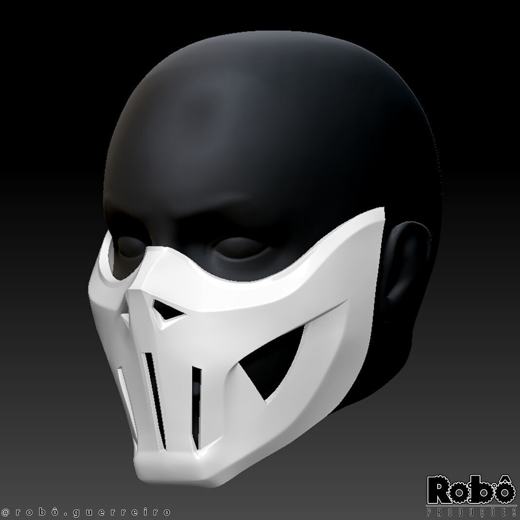 Robot ZERO Cyberpunk Techwear Mask 3D print model_6