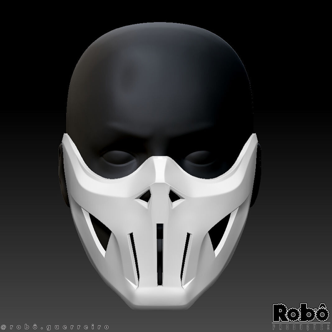 Robot ZERO Cyberpunk Techwear Mask 3D print model_5