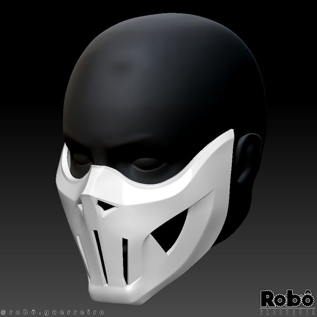 Robot ZERO Cyberpunk Techwear Mask 3D print model_8
