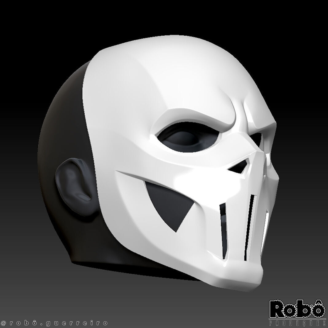 Robot ZERO Cyberpunk Techwear Mask 3D print model_3