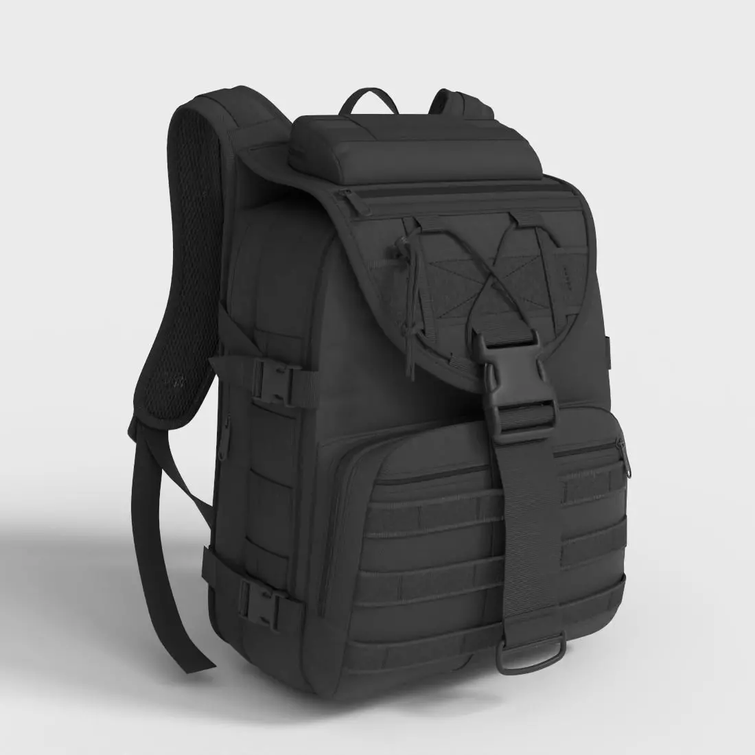 MILITARY TACTICAL BACKPACK Low-poly 3D model