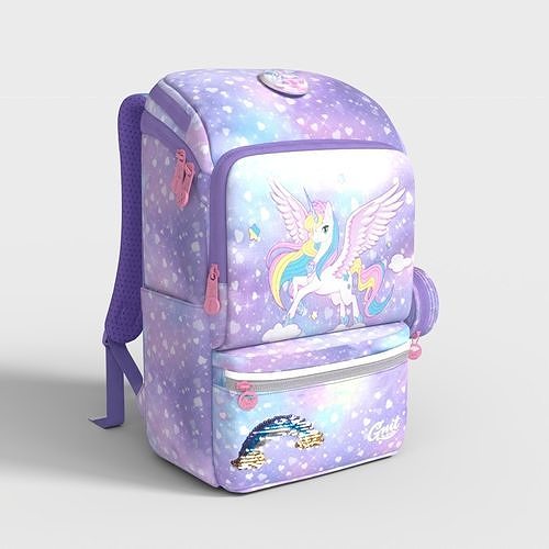 KIDS SCHOOL BAG Low-poly 3D model