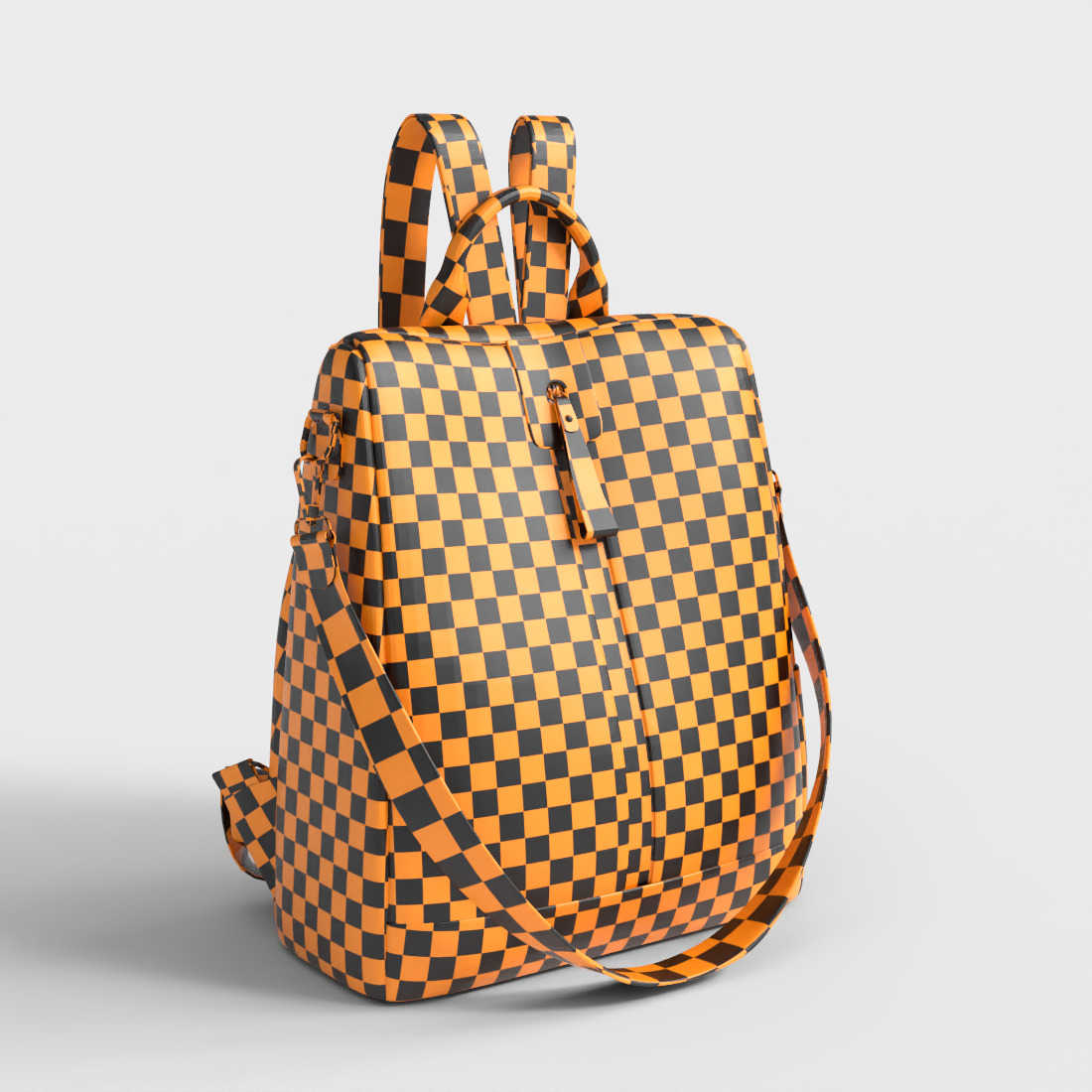 RETRO WOMENS HANDBAG Low-poly 3D model_7