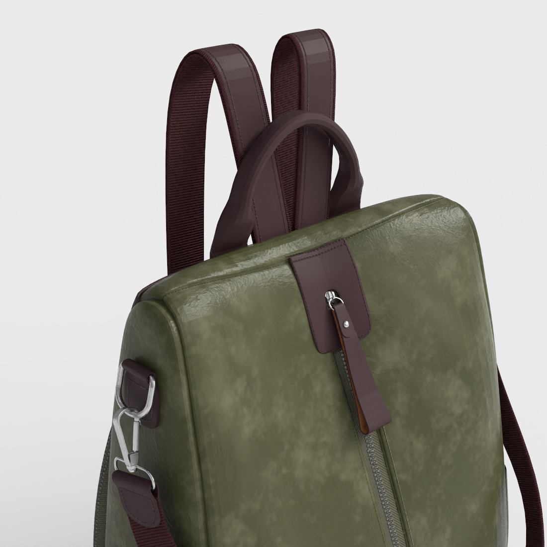 RETRO WOMENS HANDBAG Low-poly 3D model_5