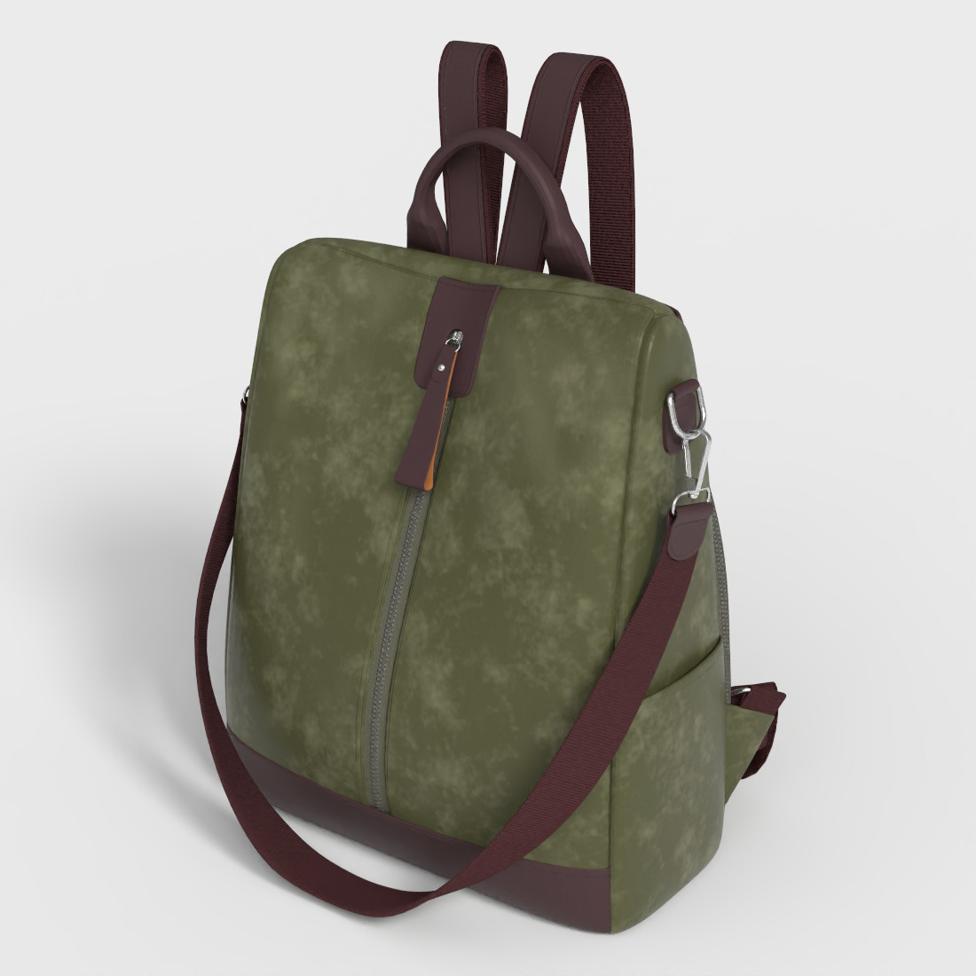RETRO WOMENS HANDBAG Low-poly 3D model_4