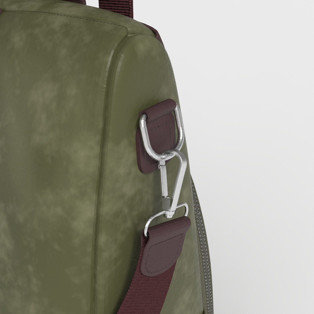 RETRO WOMENS HANDBAG Low-poly 3D model_6