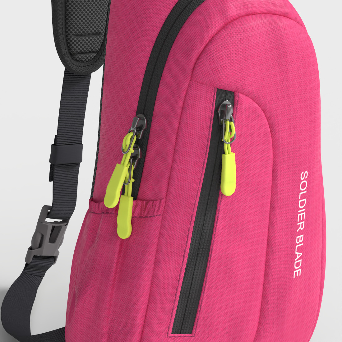 SPORTS CHEST BAG Low-poly 3D model_5