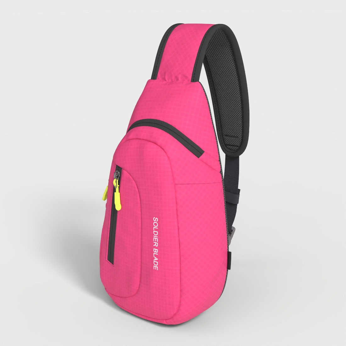 SPORTS CHEST BAG Low-poly 3D model_4