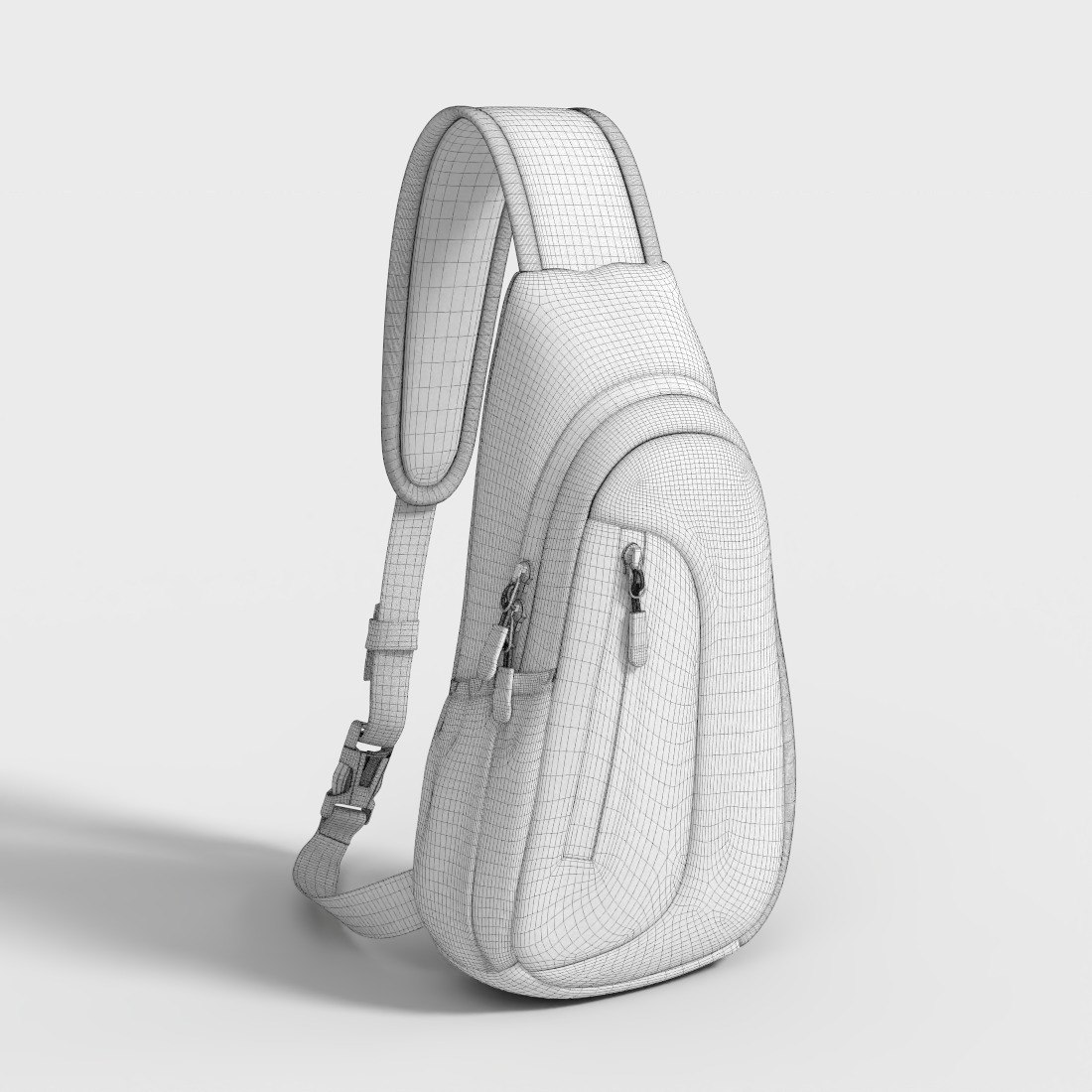 SPORTS CHEST BAG Low-poly 3D model_7