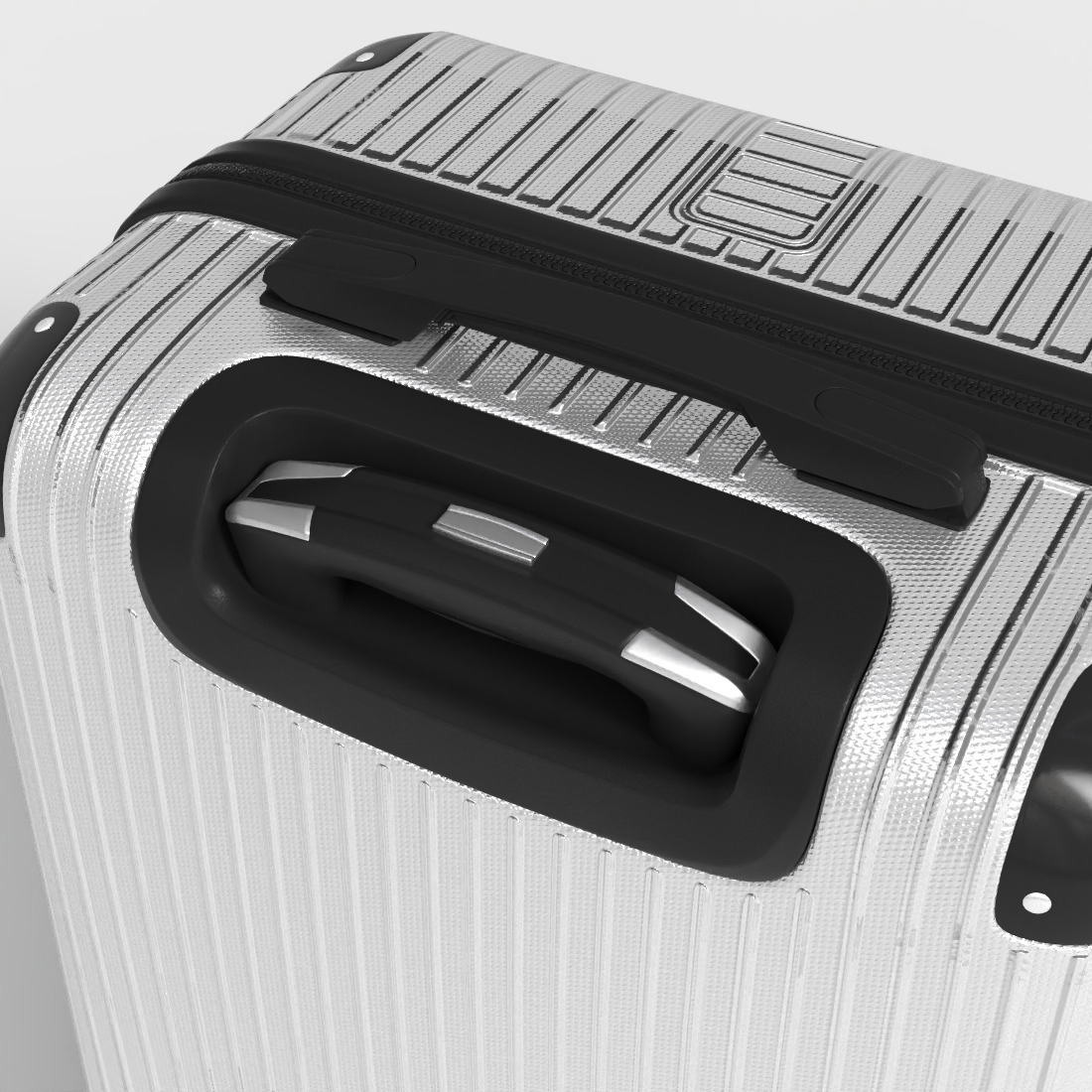BRUBAKER TRAVEL SUITCASE Low-poly 3D model_5