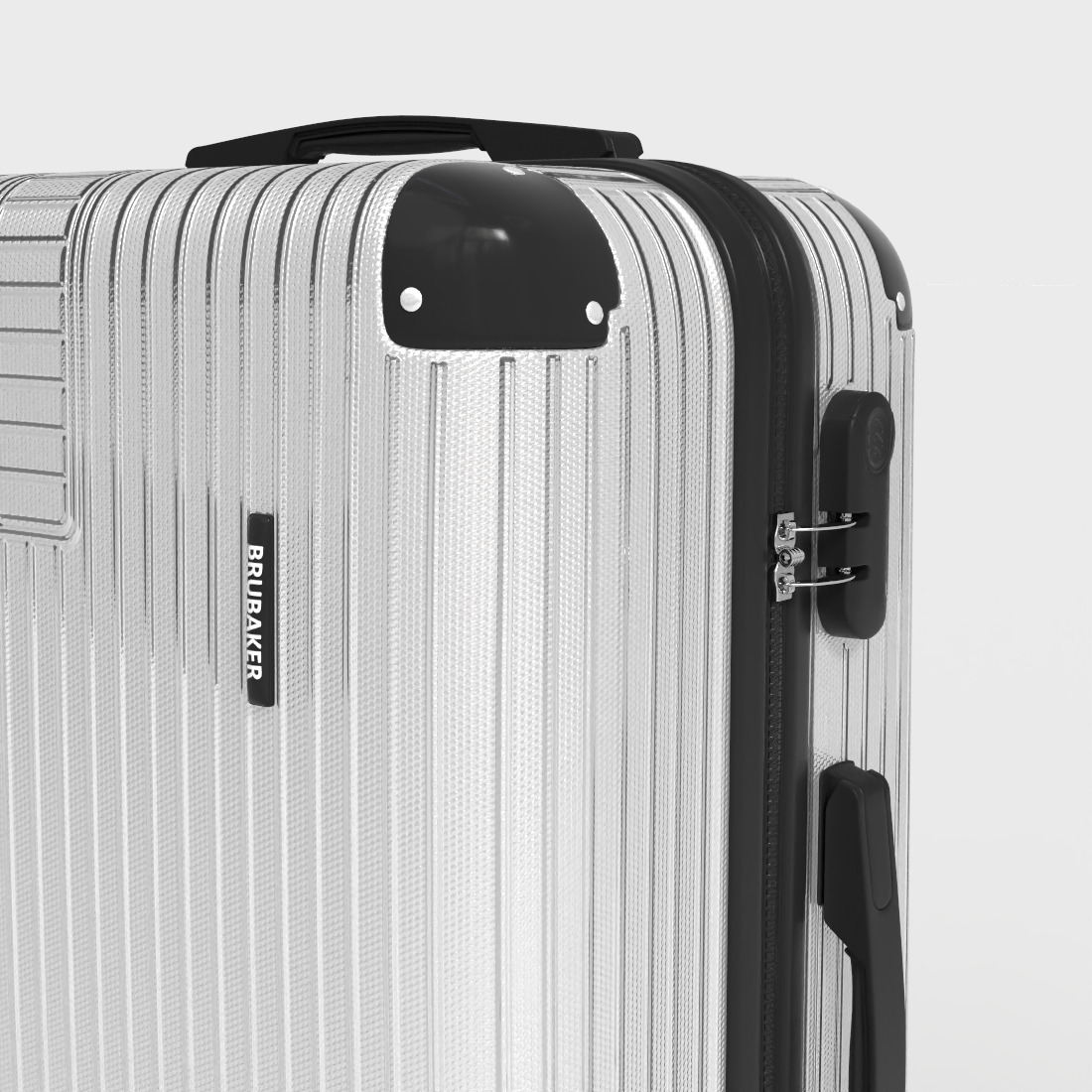 BRUBAKER TRAVEL SUITCASE Low-poly 3D model_6