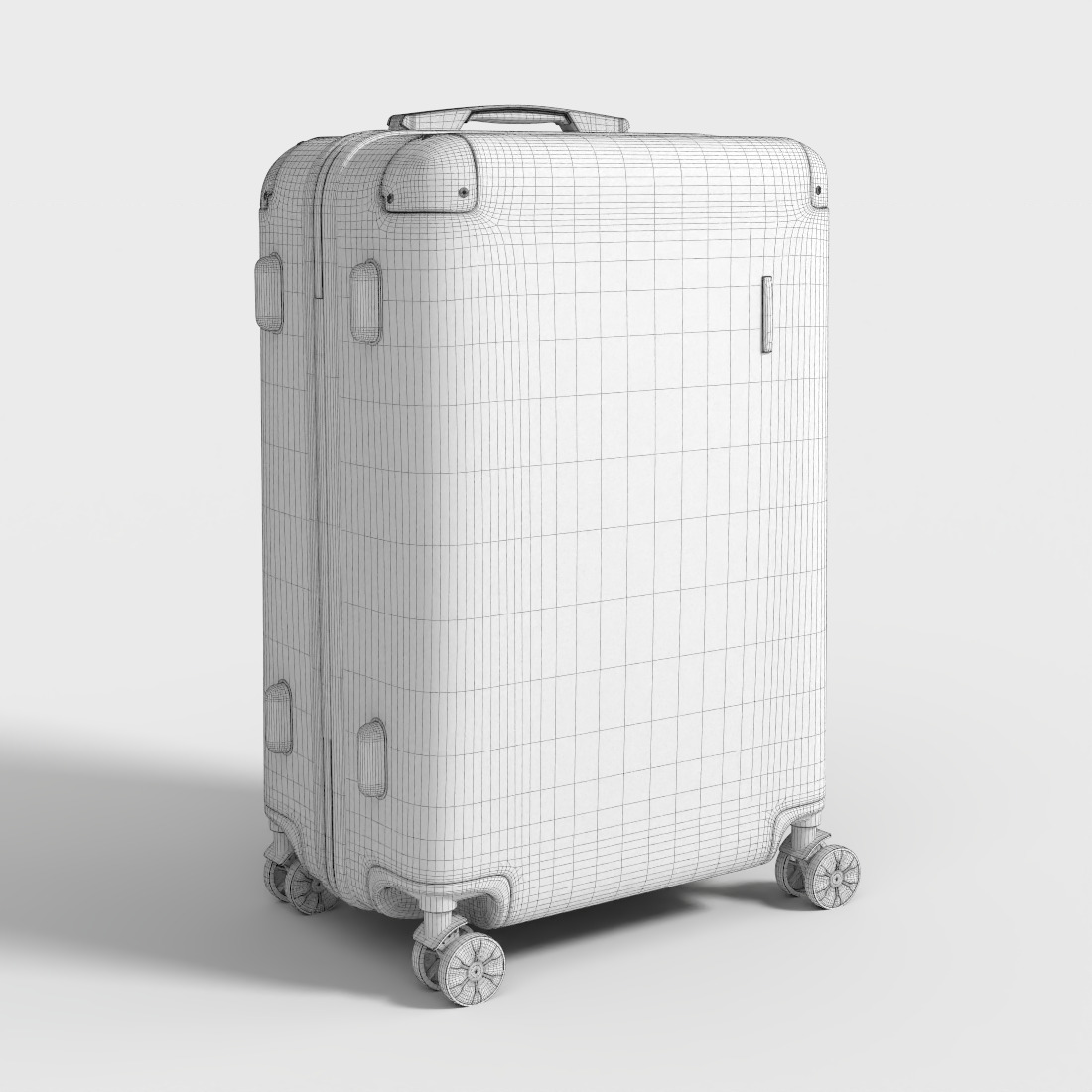 BRUBAKER TRAVEL SUITCASE Low-poly 3D model_8