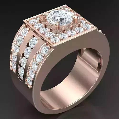 Modern Men Ring 3D CAD File 6MR052