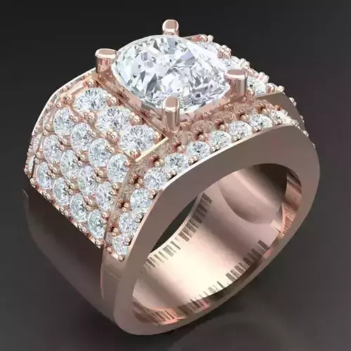 Modern Men Ring 3D CAD File 6MR051