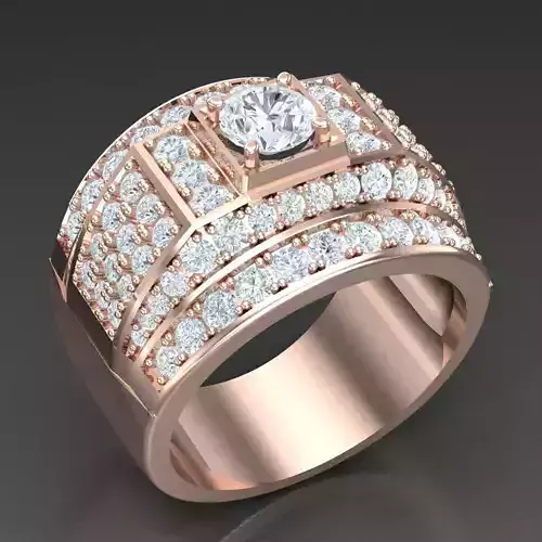 Modern Men Ring 3D CAD File 6MR044