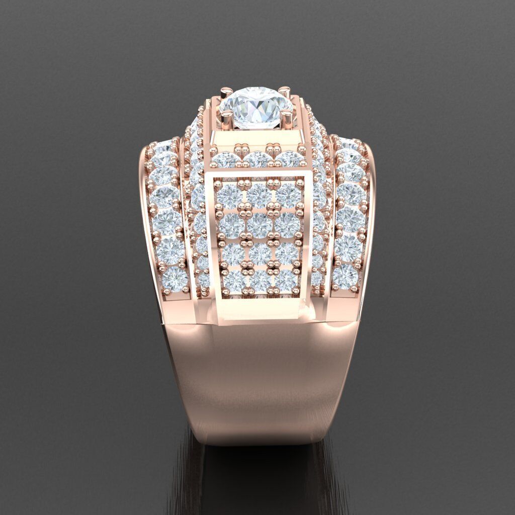 Modern Men Ring 3D CAD File 6MR044 3D print model_12