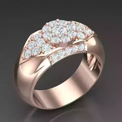 Modern Men Ring 3D CAD File 6MR042