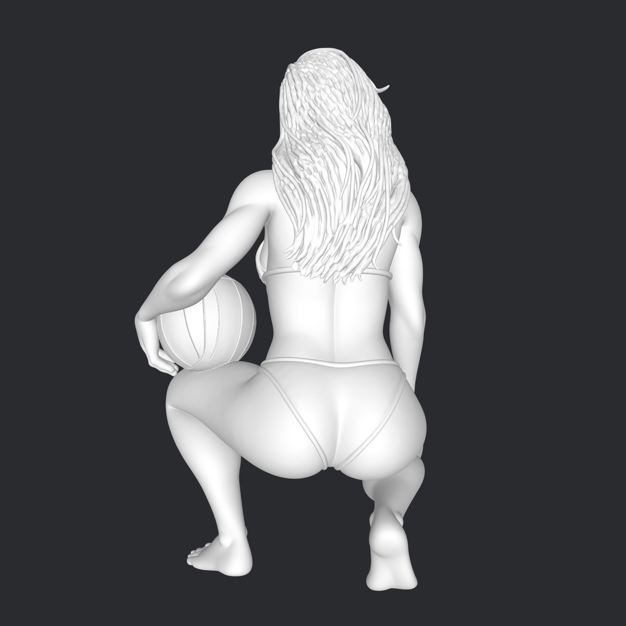 beach volleyball player 3D print model_2