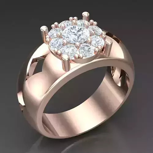 Modern Men Ring 3D CAD File 6MR039