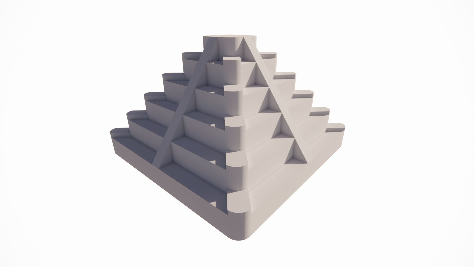 Triangle pyramids 3D algorithmic designs and forms 3D print model_3