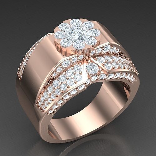 Modern Men Ring 3D CAD File 6MR036 3D print model