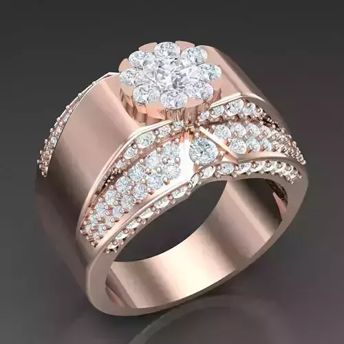 Modern Men Ring 3D CAD File 6MR036