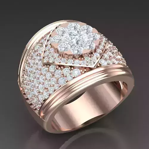 Modern Men Ring 3D CAD File 6MR033