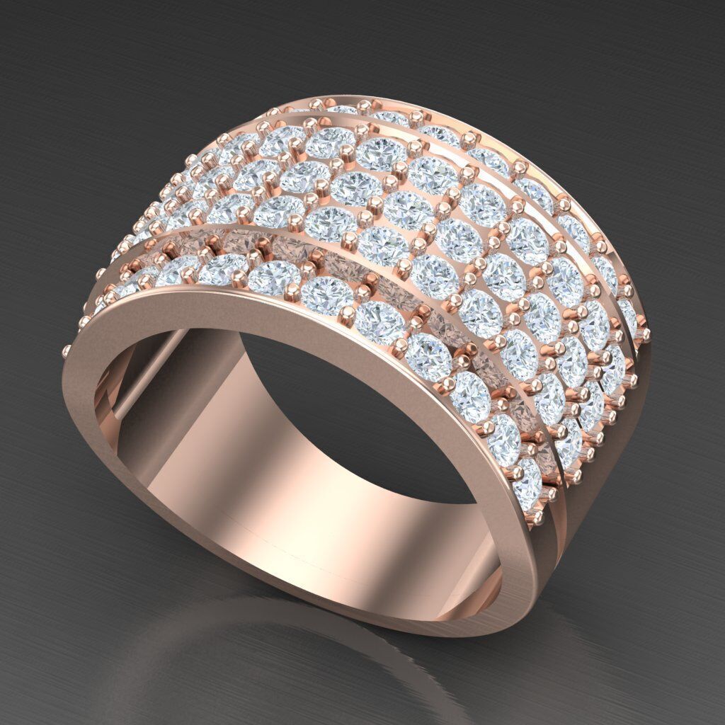 Modern Men Ring 3D CAD File 6MR031 3D print model_5