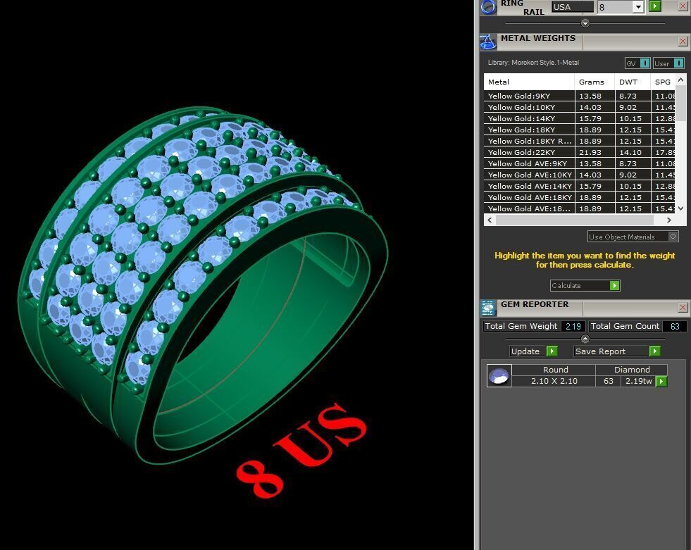 Modern Men Ring 3D CAD File 6MR031 3D print model_1