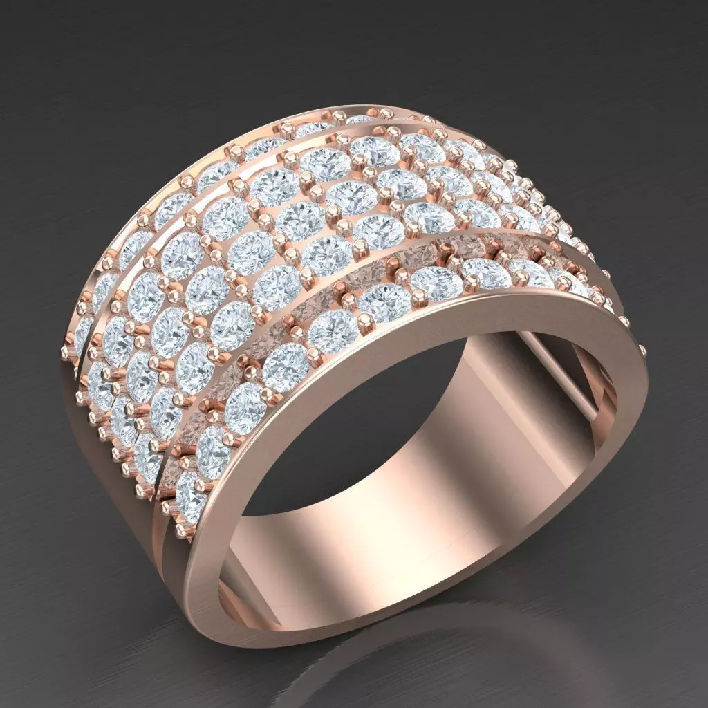 Modern Men Ring 3D CAD File 6MR031 3D print model_0