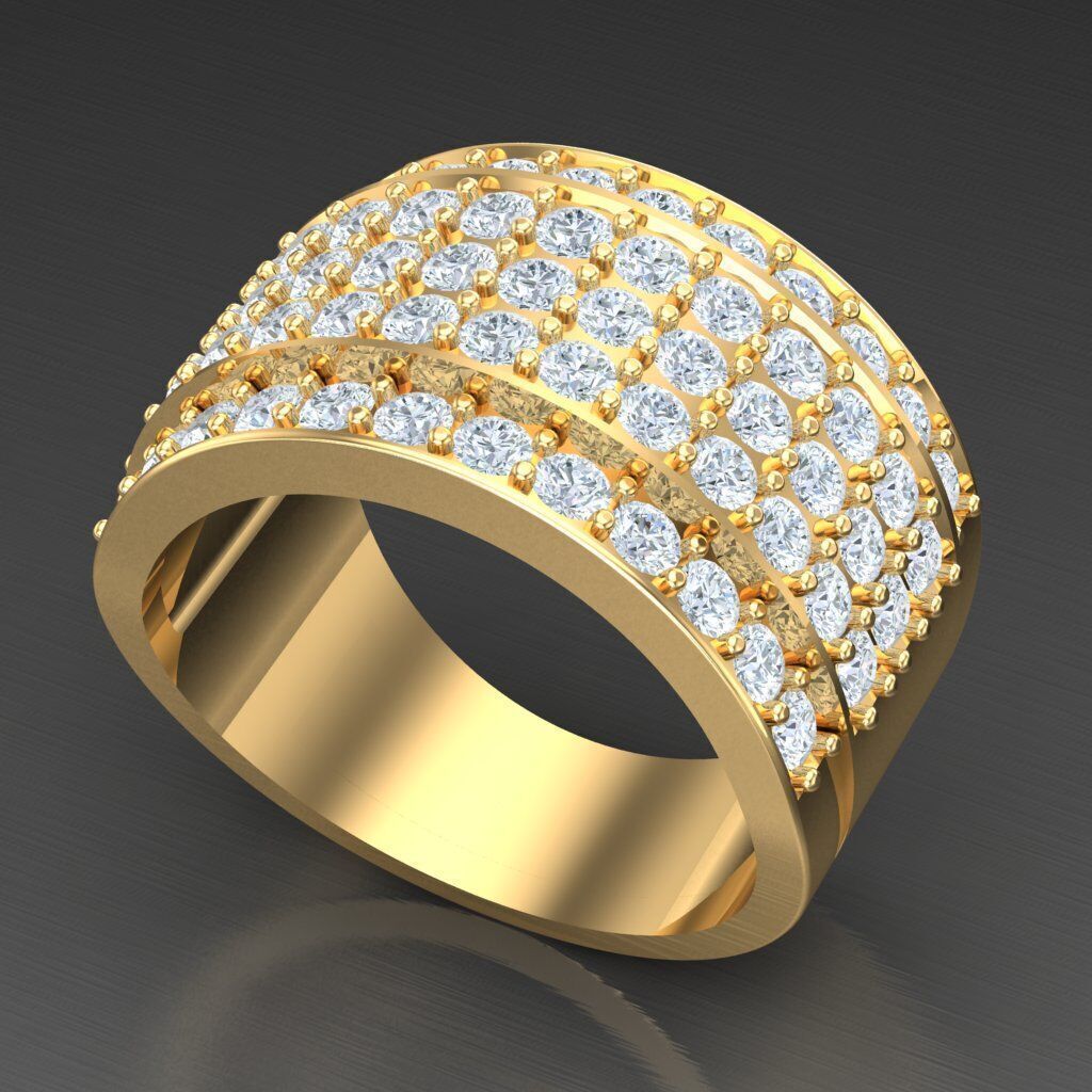Modern Men Ring 3D CAD File 6MR031 3D print model_8