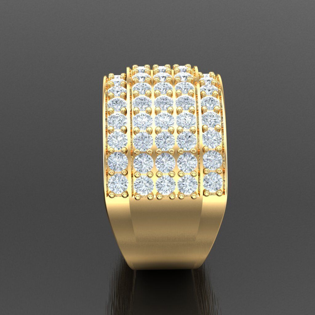 Modern Men Ring 3D CAD File 6MR031 3D print model_13