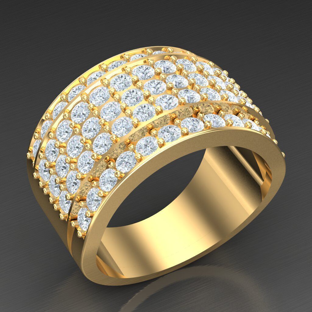 Modern Men Ring 3D CAD File 6MR031 3D print model_2