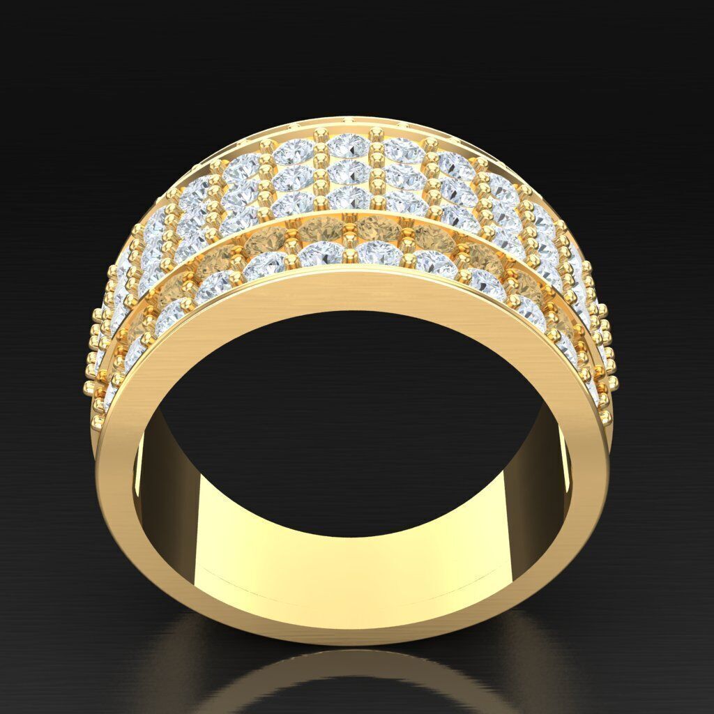 Modern Men Ring 3D CAD File 6MR031 3D print model_4