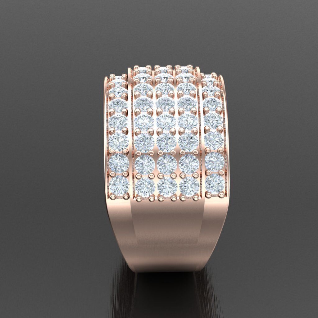 Modern Men Ring 3D CAD File 6MR031 3D print model_12