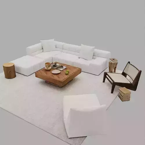 Classic sofa set11 3D model