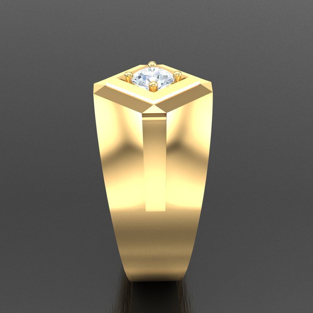Modern Men Ring 3D CAD File 6MR022 3D print model_13