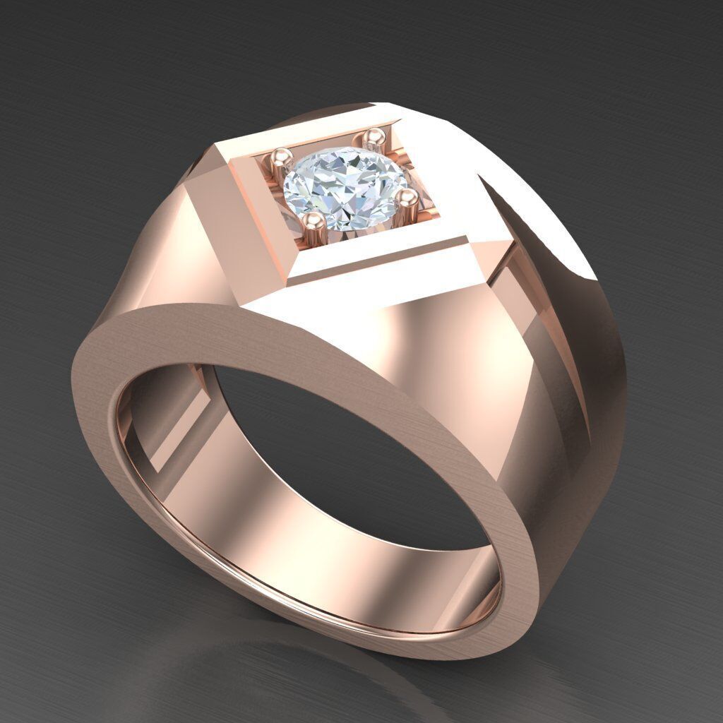 Modern Men Ring 3D CAD File 6MR022 3D print model_5
