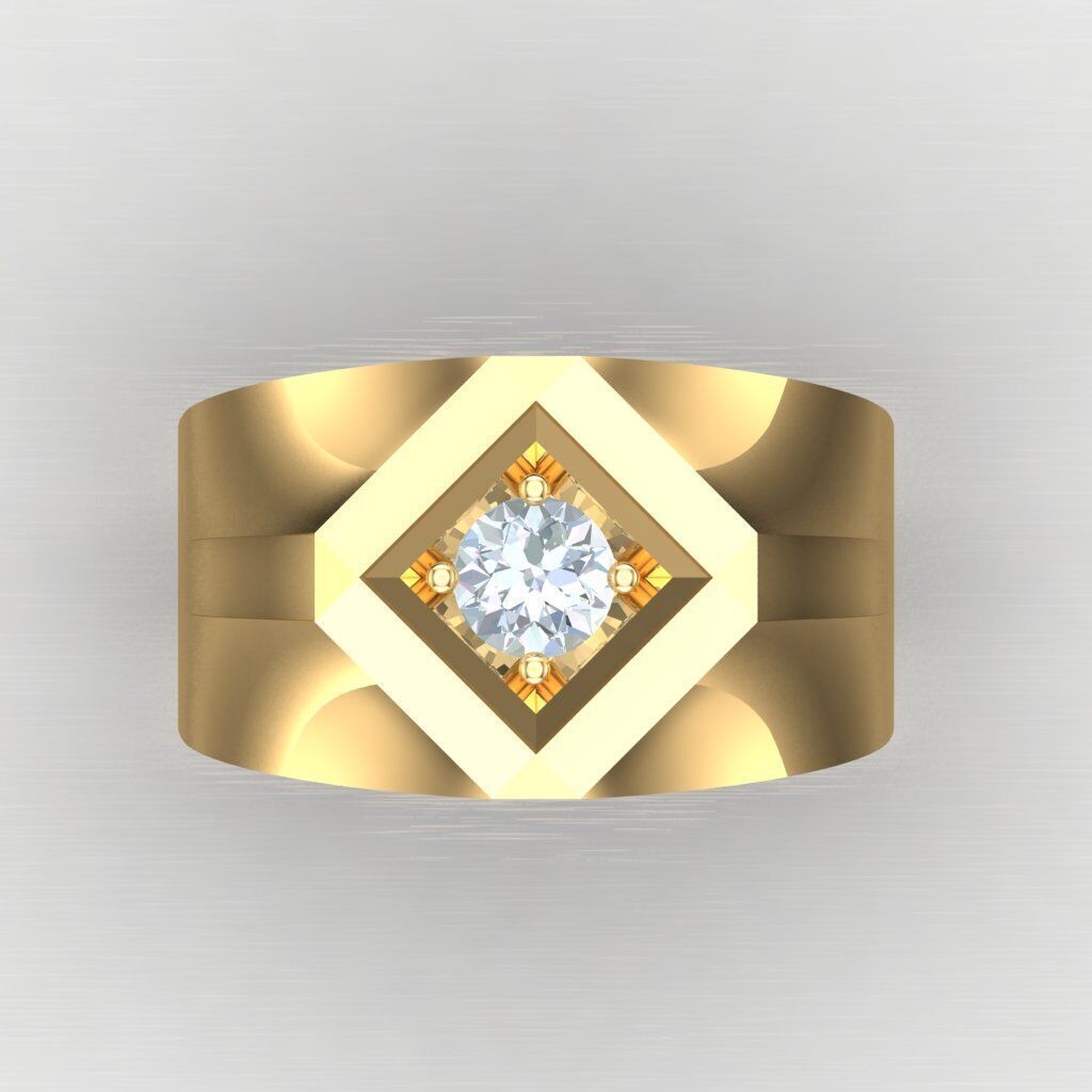 Modern Men Ring 3D CAD File 6MR022 3D print model_10