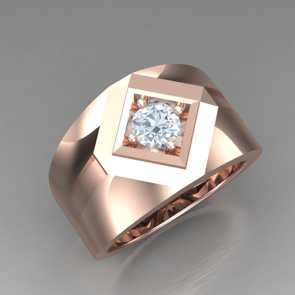 Modern Men Ring 3D CAD File 6MR022 3D print model_11